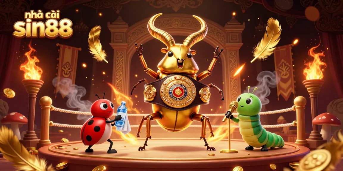 Experience the excitement at nhà cái sin88 with a vibrant 3D illustration of unique characters in a dynamic casino setting.