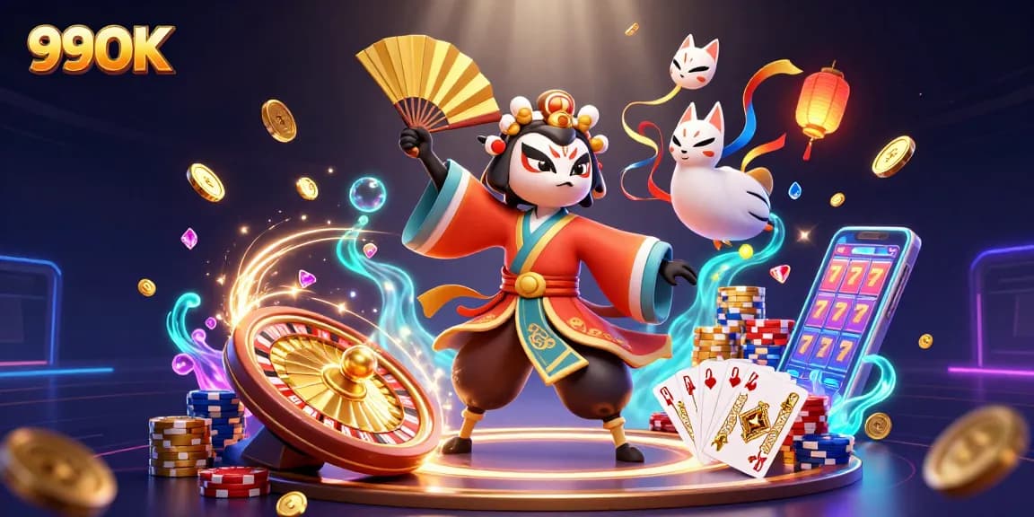 Play thrilling games on 99OK with vibrant characters and dazzling casino elements.