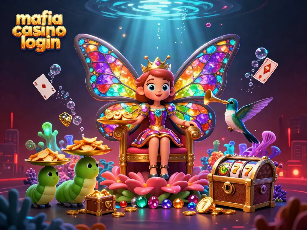 Engage with the exciting mafia casino login scene featuring vibrant characters and casino elements.