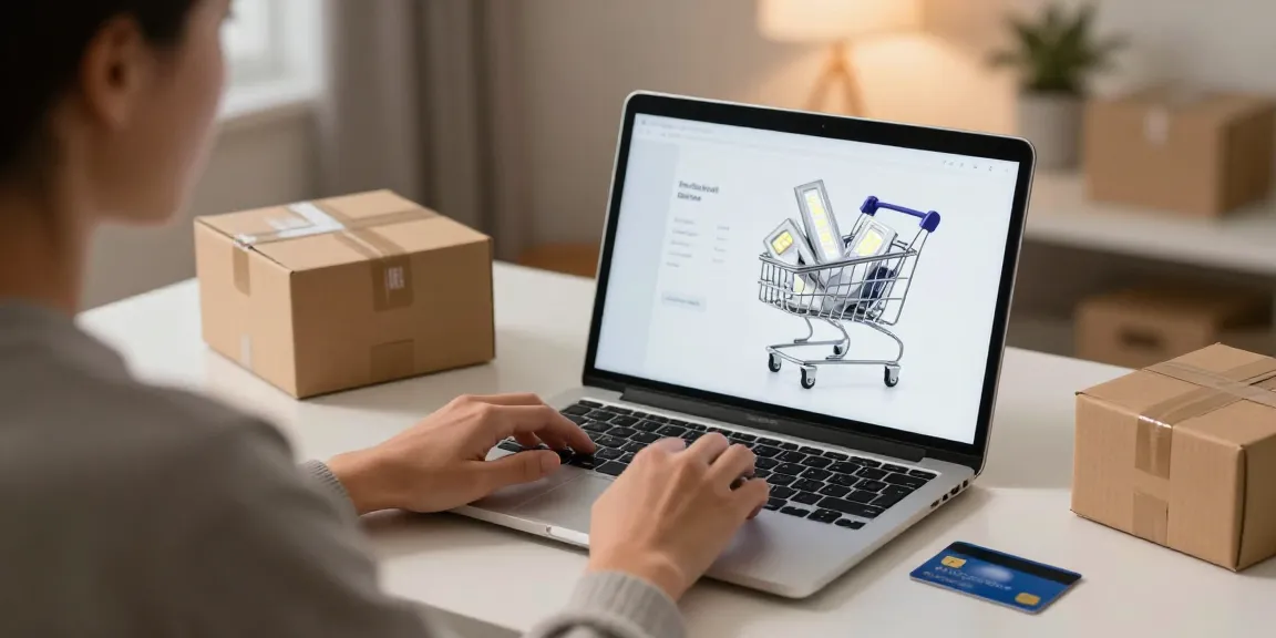 An online shopping scene featuring lustre led products, highlighting best deals on an e-commerce platform.