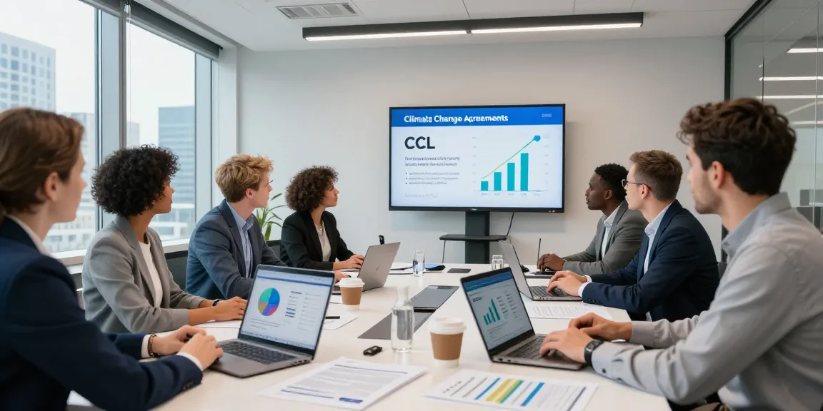 Team discussing ccl rates 2026 impacts in modern office setting, showcasing data visualization and reports