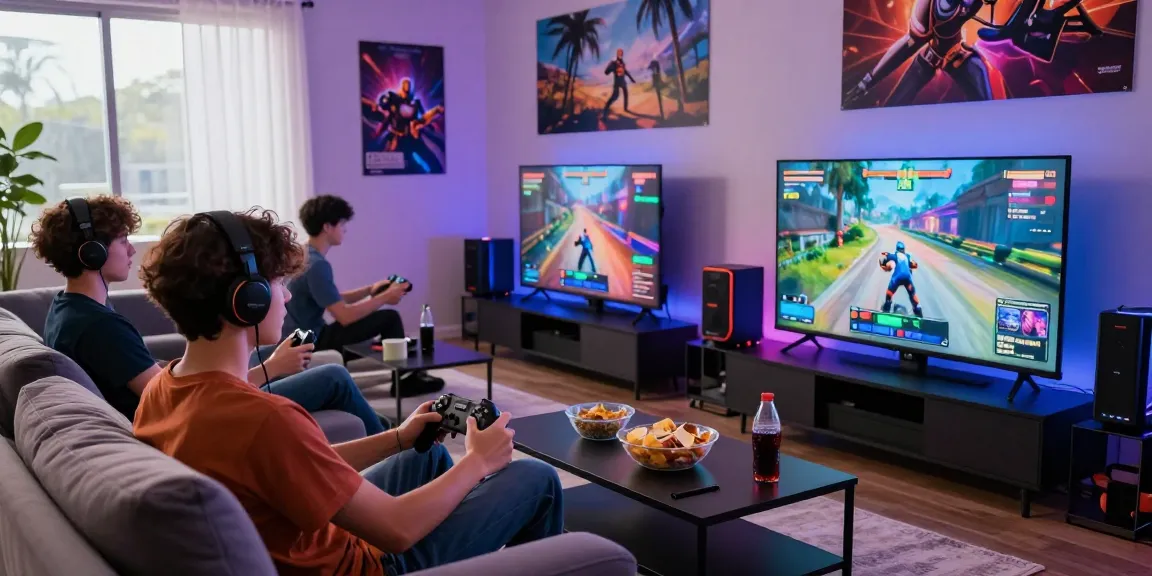 Engaging gaming atmosphere featuring ROKOK88 link alternatif in a modern living room setting.