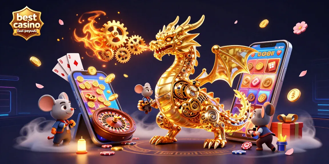 Experience the excitement of the best online casino fast payouts with our vibrant 3D illustration.