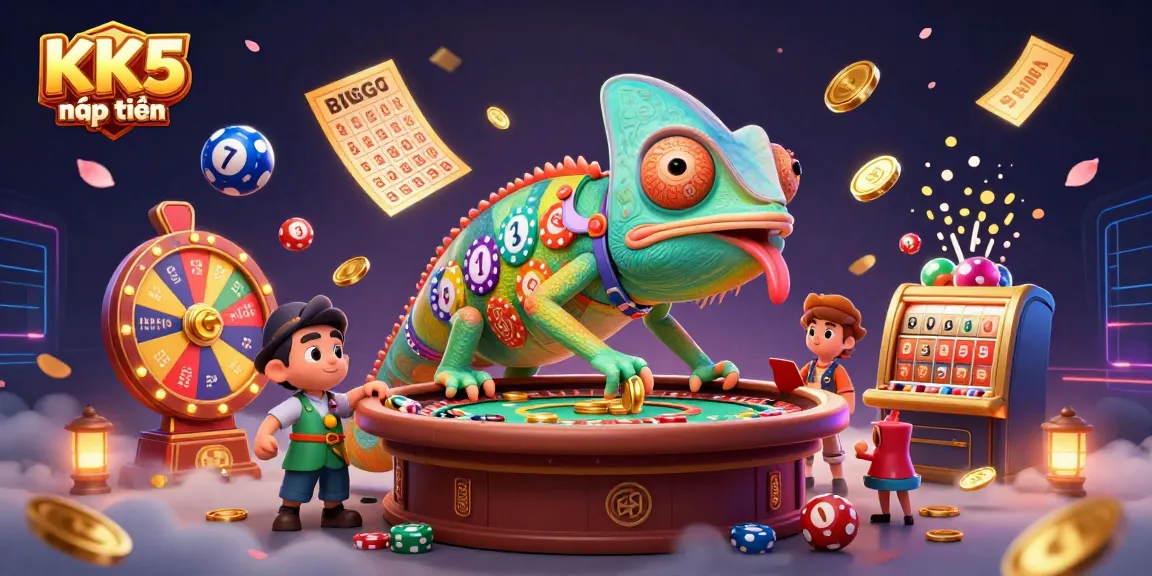 Experience KK5 nạp tiền with exciting casino elements and vibrant characters in dynamic 3D